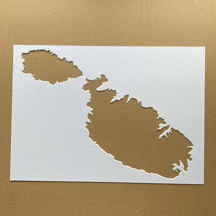 Malta Map Mount A3